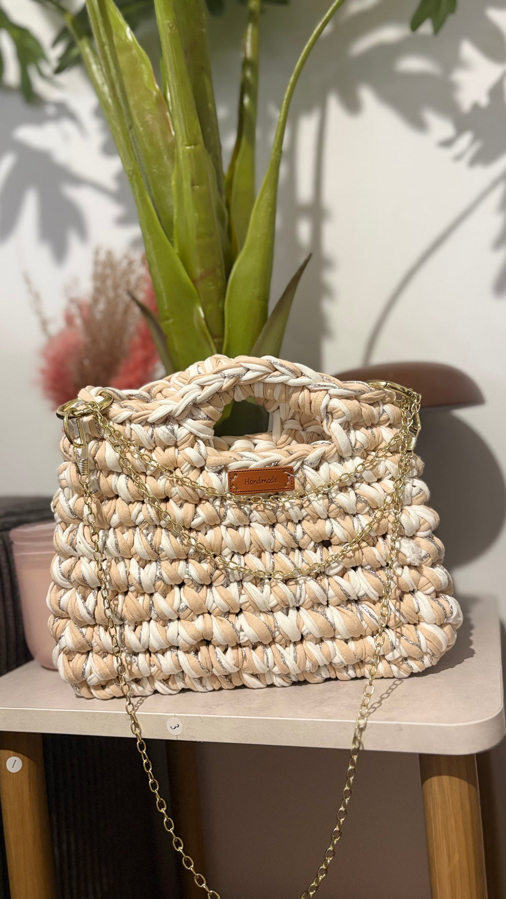 SAC SIENNA BEIGE & BLANC