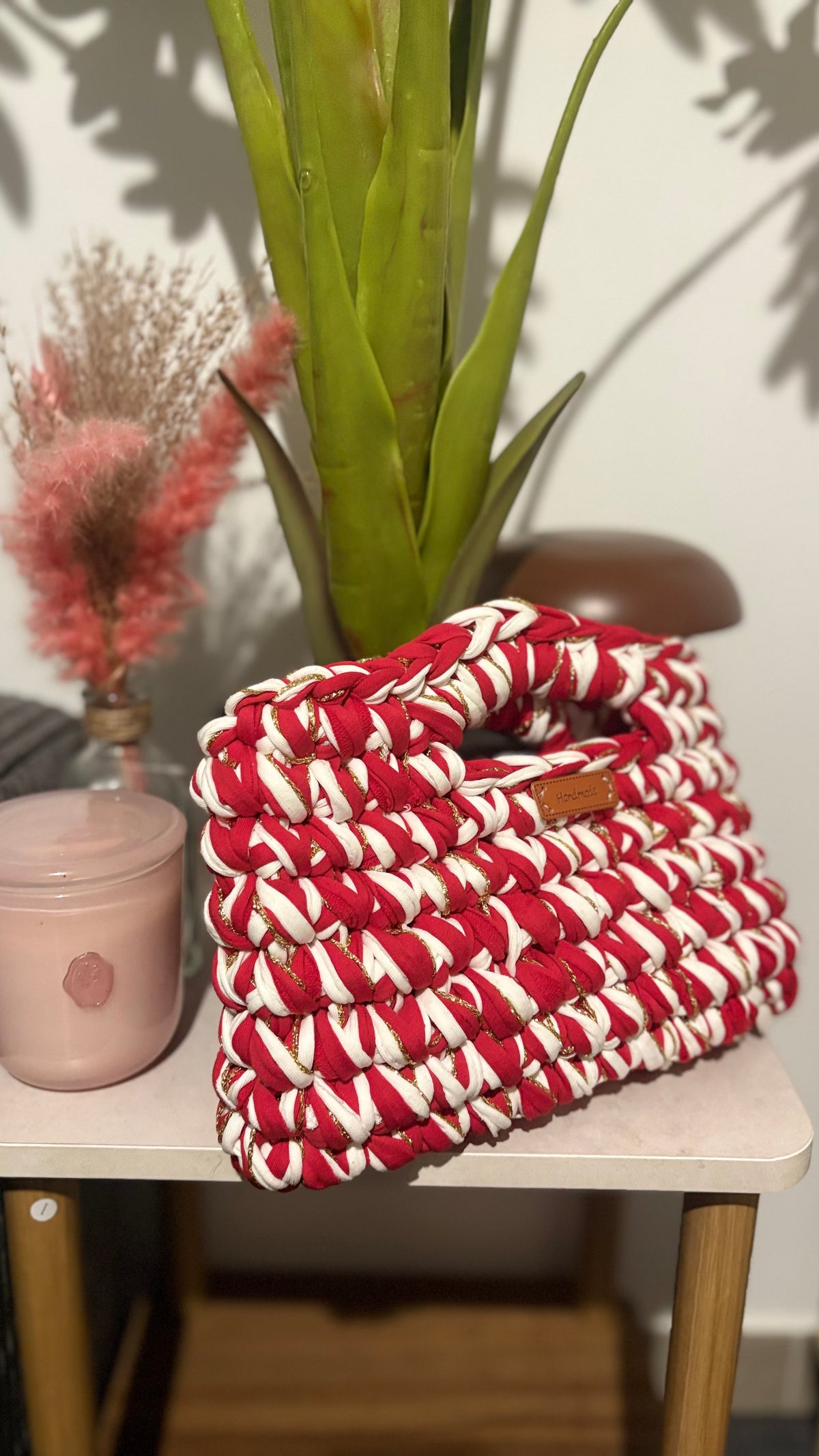 Sac Sienna rouge & blanc