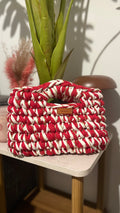 Sac Sienna rouge & blanc