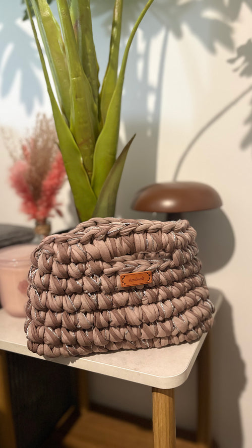 POCHETTE LIVIA TAUPE & BEIGE ROSÉ