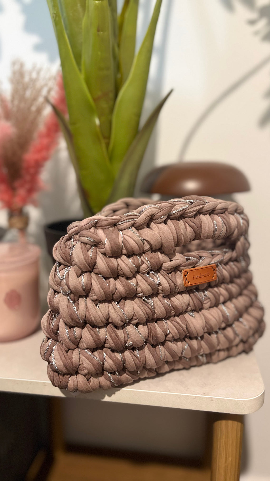 POCHETTE LIVIA TAUPE & BEIGE ROSÉ