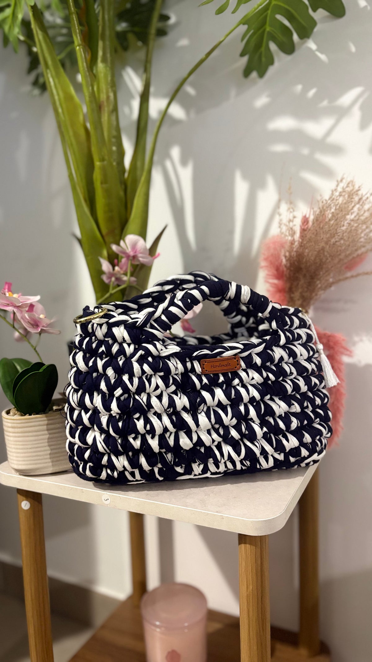 SAC SIENNA BLEU MARINE & BLANC