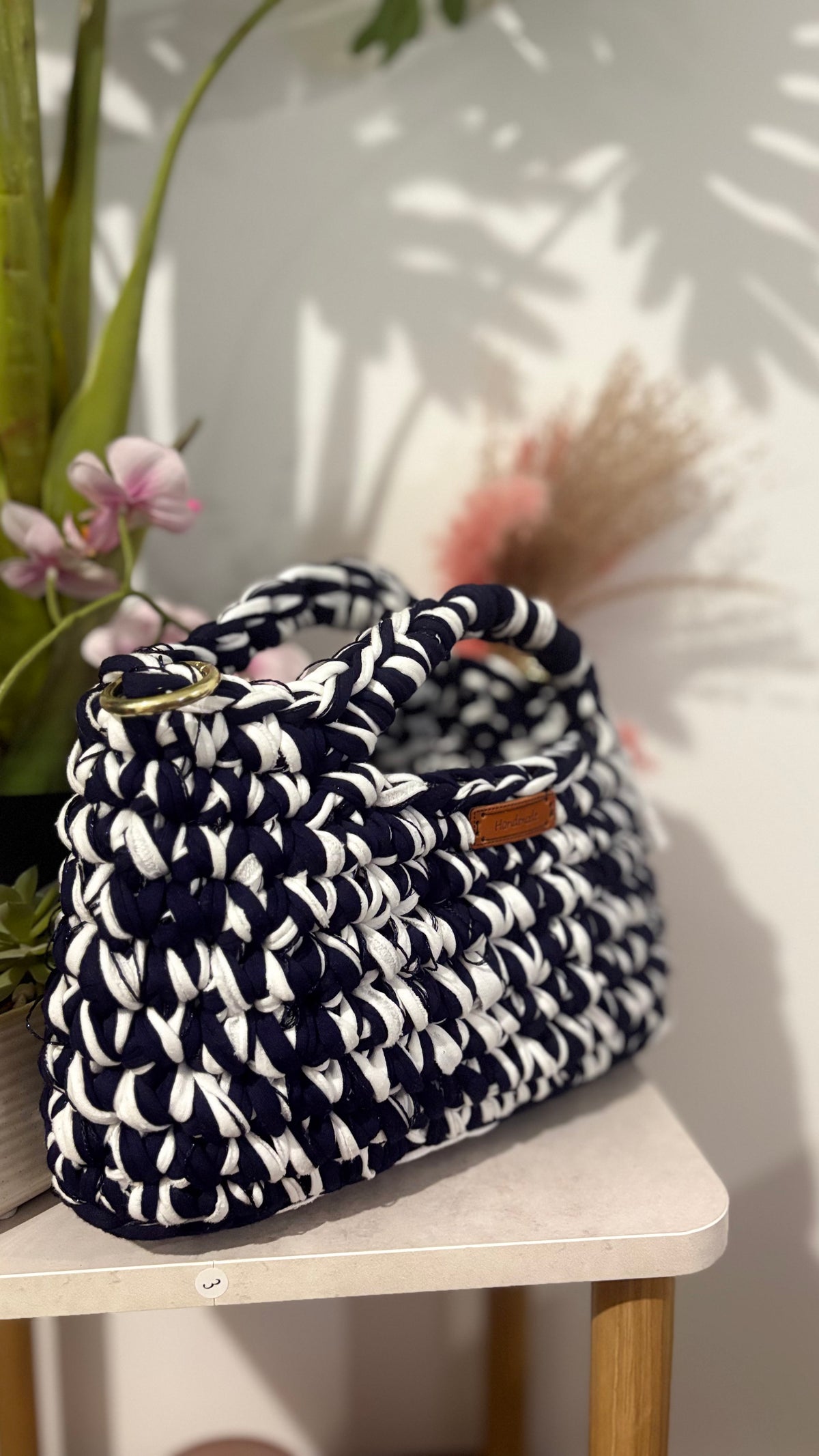 SAC SIENNA BLEU MARINE & BLANC