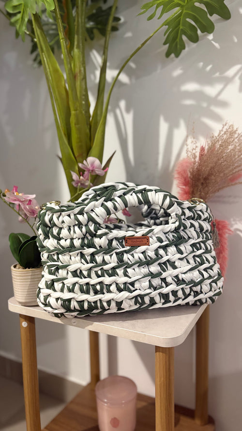 SAC SIENNA VERT & BLANC