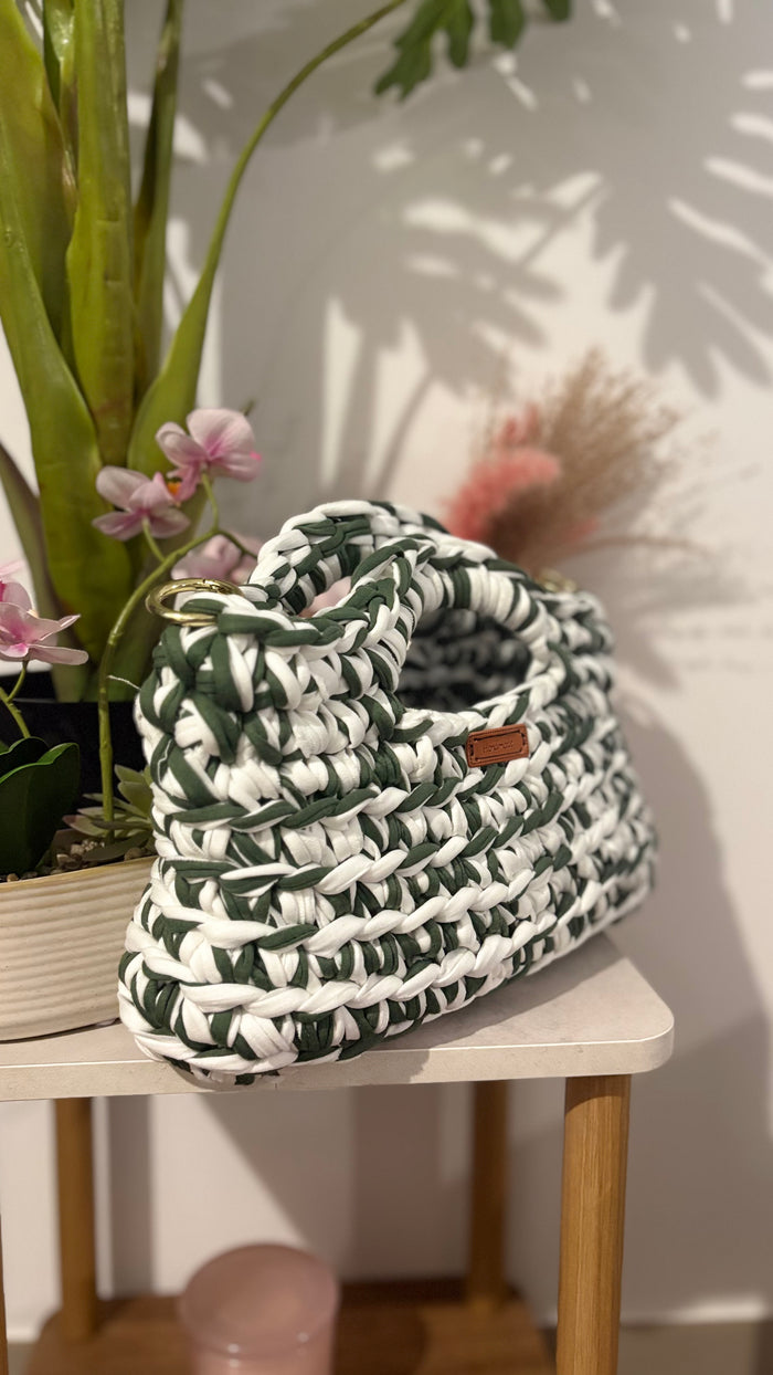 SAC SIENNA VERT & BLANC